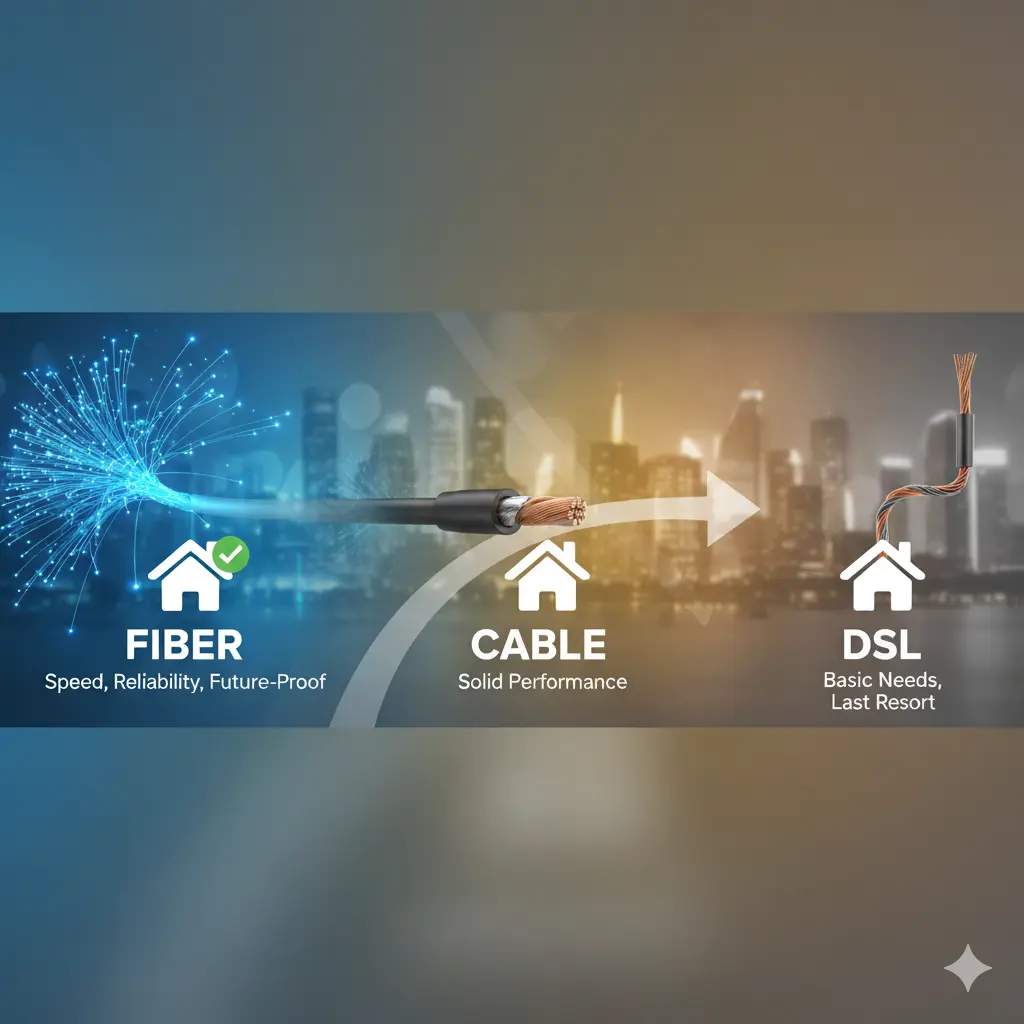 How Fiber Internet Compares to DSL and Cable